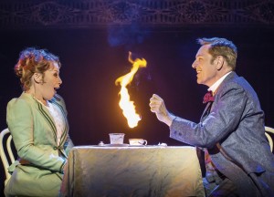 BARNUM - Linzi Hateley as 'Chairy' and Brian Conley as 'PT Barnum'. Photo by Johan Persson